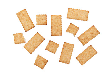 Biscuits on a white background.