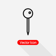 Push Pin Icon Vector Illustration Eps10