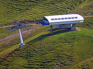 Chairlift Erzegg Distelboden-Erzeg or Sesselbahn Distelboden-Erzegg, Melchsee-Frutt - Canton of...