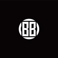 B B initial logo modern isolated with circle template