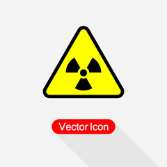 Fototapeta premium Radioactive Icon, Warning Radioactive Zone Icon vector illustration Eps10