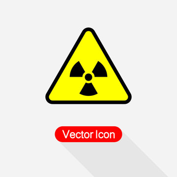 Radioactive Icon, Warning Radioactive Zone Icon vector illustration Eps10