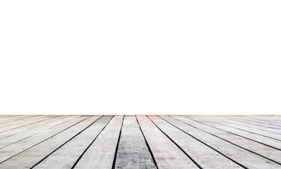 empty table on wooden background