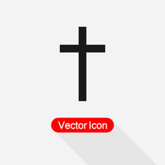 Religious Icon, Cross Icon Vector Illustration Eps10