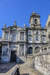 Obraz na płótnie Canvas Architectural fragments of Porto Church of Saint Francis (Igreja de Sao Francisco, 1410) - a fine example of Gothic architecture in the city. Porto, Portugal.