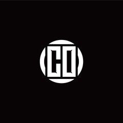 C O initial logo modern isolated with circle template
