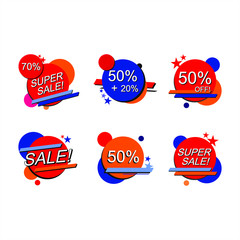 colorful promotional discounts, sale, shop, circle