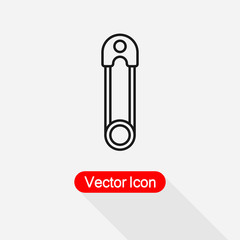 Safety Pin Icon Vector Illustration Eps10
