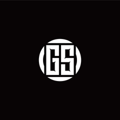 G S initial logo modern isolated with circle template