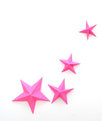 Obraz premium paper origami christmas lucky star isolated on white