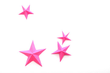 A pink folding paper stars