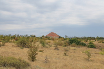 Slagheap in steppe
