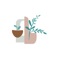 tea drink logo template, unique background vector design