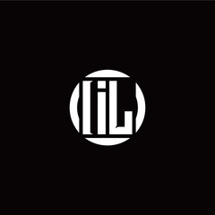 I L initial logo modern isolated with circle template