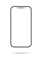 Smart mobil phone mock up, Smartphone technology template, modern blank telephnone, realistic vector illustration