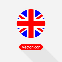 UK Of Great Britain Flag Icon Vector Illustration Eps10