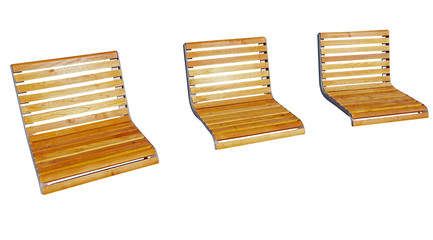  Park Bench Isolated on White