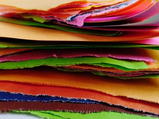 colorful paper sheets
