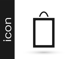 Black Picture icon isolated on white background. Vector.