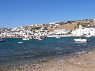 Obraz premium boats in the bay of crete