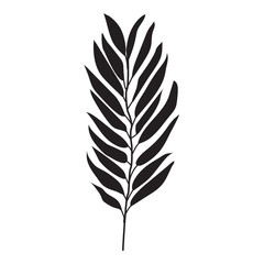 Tropical palm leaf icon. Vector illustration