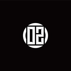 O Z initial logo modern isolated with circle template