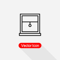 Window Frame With Louvers Icon Vector Illustration Eps10
