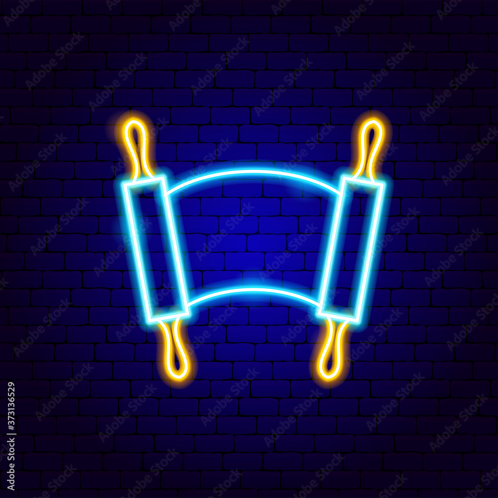 Poster Jewish Torah Neon Sign