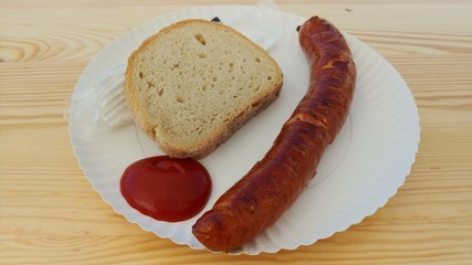 bread and sausage