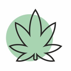Cannabis icon on white background vector illustration