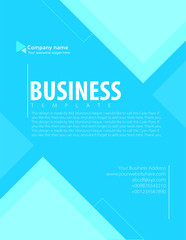 Corporate business cyan flyer template
