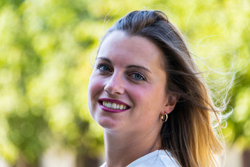 Naklejka premium Portrait of a blond young woman