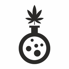 Marijuana Bong icon on white background vector illustration