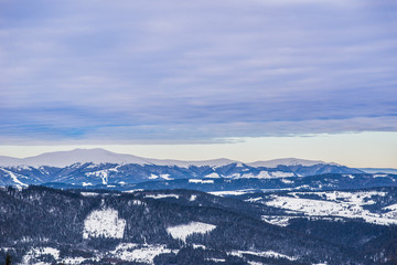 Fototapeta premium Beautiful panorama of mountain slopes