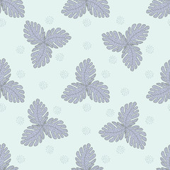 Leaf, branch set, scandinavian, doodle, color, seamless 21
