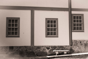 old house with windows