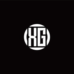 X G initial logo modern isolated with circle template