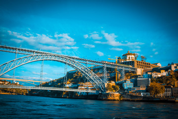 Naklejka premium bridge over the river