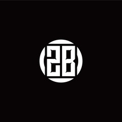 Z B initial logo modern isolated with circle template