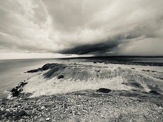 storm over the sea