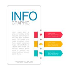 Vertical vector infographic template,  3 steps or options. Data presentation, business concept design for web, brochure, diagram.