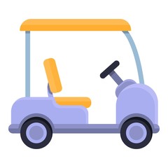 Game golf cart icon. Cartoon of game golf cart vector icon for web design isolated on white background