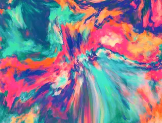 Verduisterende gordijnen Watercolor paint like art gradient illustration abstract background pastel ombre style. Iridescent template for brochure, banner, wallpaper, mobile screen. Neon hologram theme © Nalinee