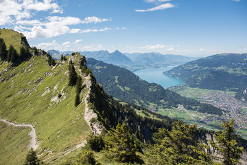 landscape on the schynigen platte in the bernese oberland, switzerland.