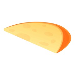 Piece cheese icon. Cartoon of piece cheese vector icon for web design isolated on white background
