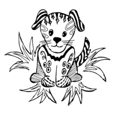 vector illustration of a cartoon dog