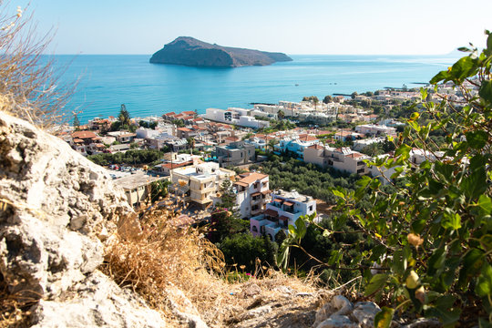 view of the sea from the mountain
