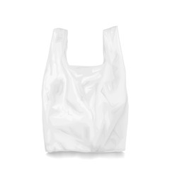 Vector Mockup Plastic Bag Supermarket Clean Product Package Warp Container - 373142927