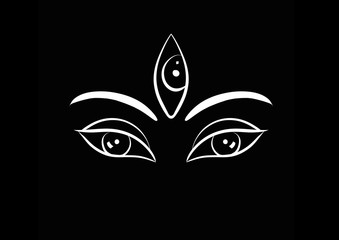 Maa Durga eyes - obrazy, fototapety, plakaty