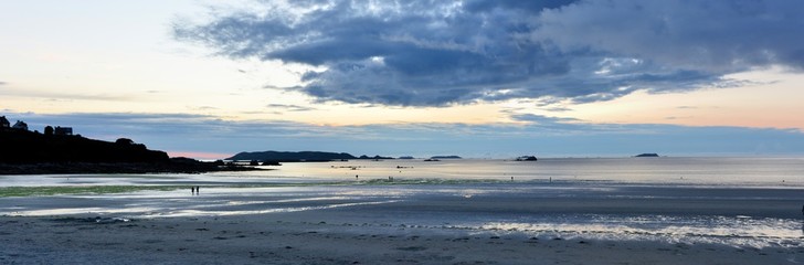 Light on the beach in brittany. France